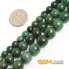 Бусины для изготовления ювелирных украшений, зеленые бусины в африканском стиле, 6 мм, 8 мм, 10 мм, натуральные нефриты, нитка 15 дюймов, оптовая продажа