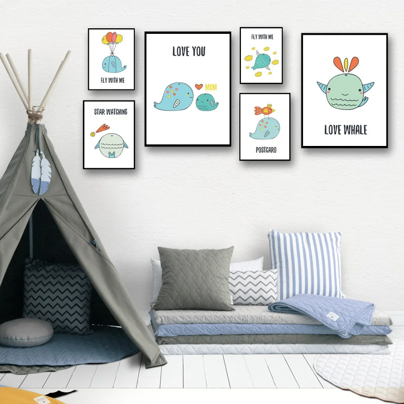 Картины на холсте в скандинавском стиле с изображением животных современные