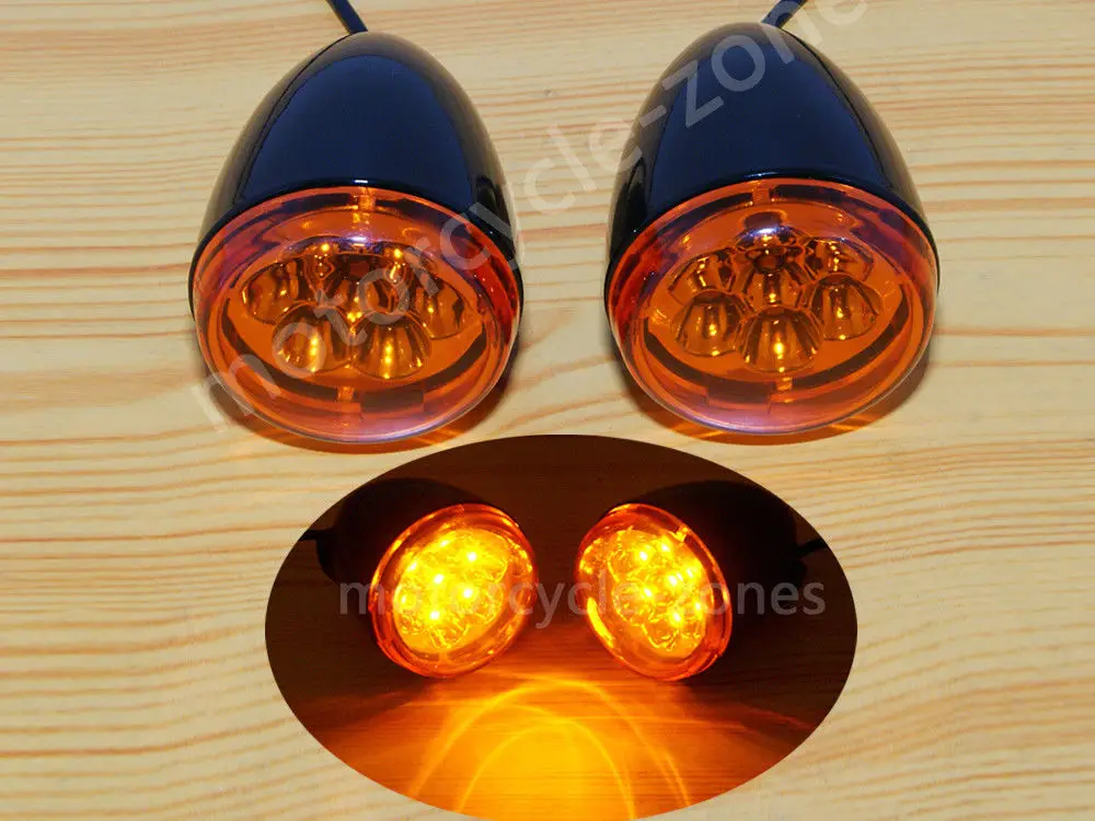 Мотоциклетный черный передний указатель поворота Световой индикатор для Harley XL 883