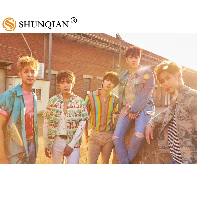 Новое поступление KPOP FTIsland Пользовательские печати шелковой атласной тканевый