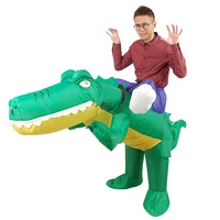 green crocodile inflatable clothes 2018 new adult party cosplay pants halloween christmas ride on me mascot costumes carry back