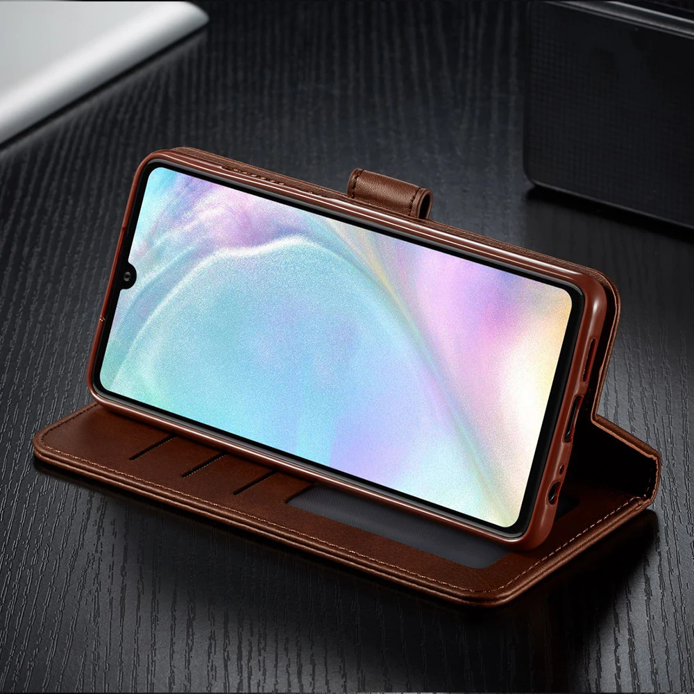 Роскошный кожаный флип-чехол для HUAWEI P30 Pro Lite с подставкой и отделением карт