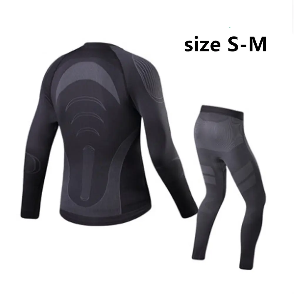 WM8N0021 Santic ткацкий материал спортивный базовый слой костюмы плотный теплый зимний спортивный костюм Лыжный мотоцикл Бег Велоспорт Нижнее белье - Цвет: WM8N0021