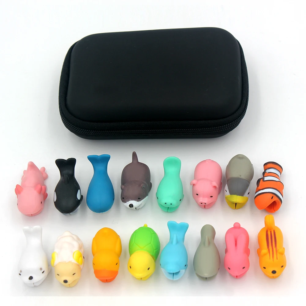 Magcle Cute Animal Bite Winder для iPhone Защита usb кабеля Органайзер Chompers Shark Koala Panda Bites кукла +