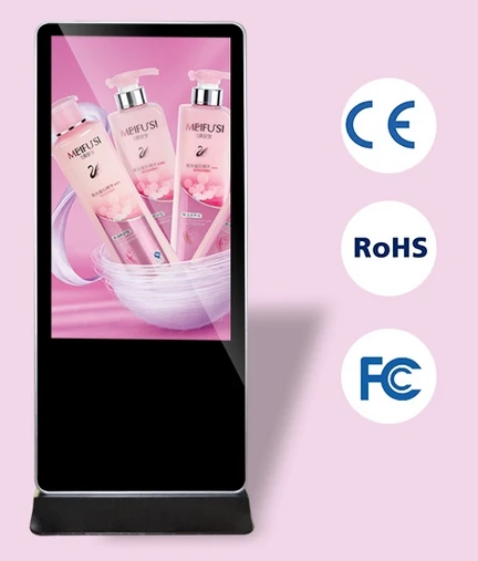 Напольный ультратонкий рекламный ЖК-дисплей с поддержкой Wi-Fi | Безопасность и