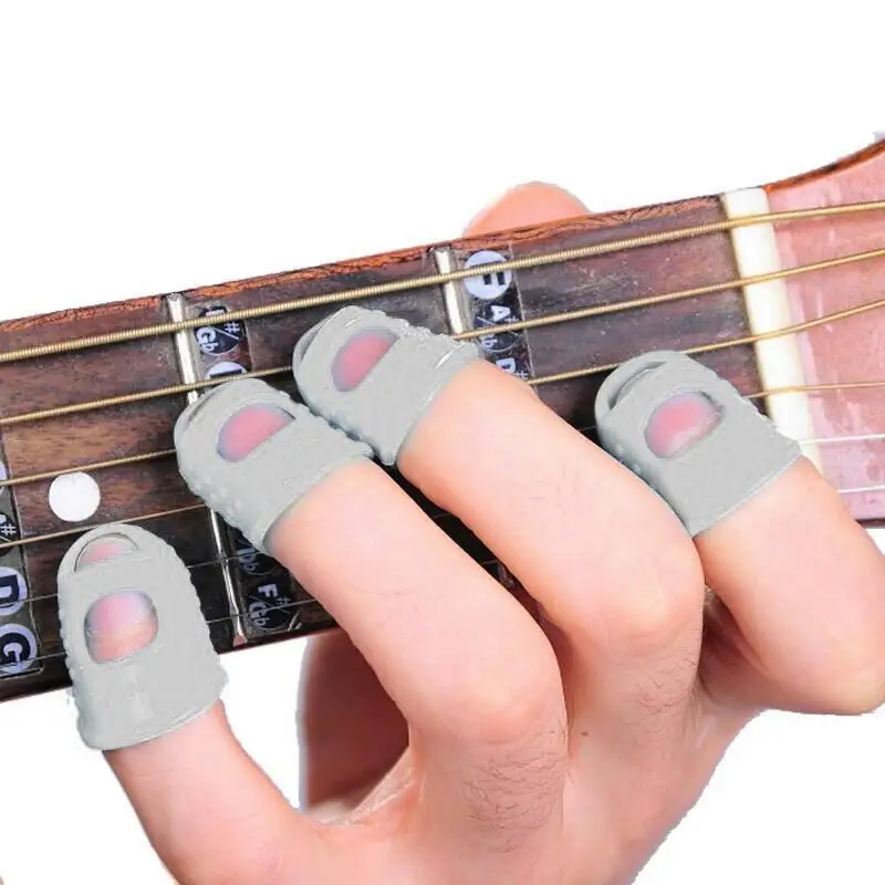Гитарные протекторы для кончиков пальцев силикагелевые охранники Твердые бас