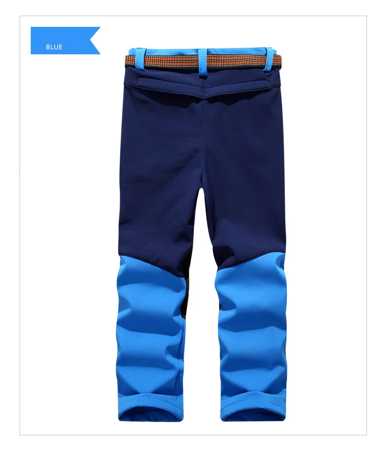 Водонепроницаемые Детские уличные штаны мягкие брюки с подкладкой для мальчиков