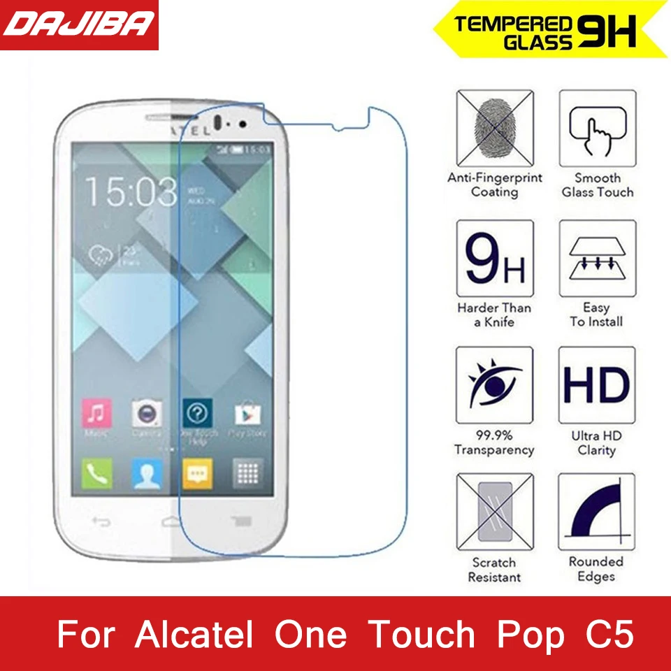 2.5D 9H Закаленное стекло пленка для Alcatel One Touch Pop C5 Защита экрана C 5 5036 5036D | Мобильные