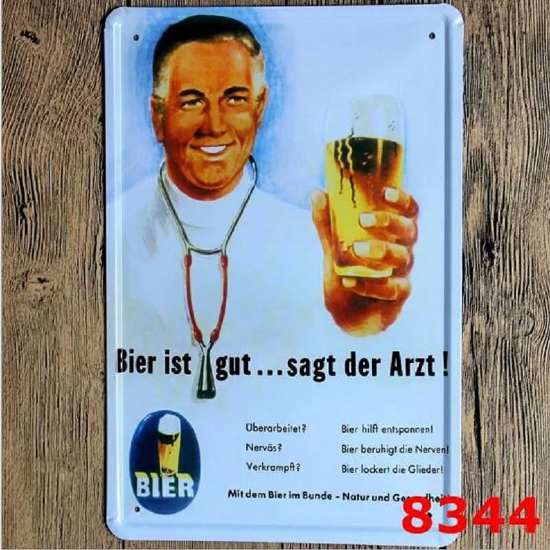 Retro Vintage Beer Bar Placa Decorativa Ricard Signs Damm Metal Crafts Iron Sheet Painting Placas Decorativas Sign | Дом и сад