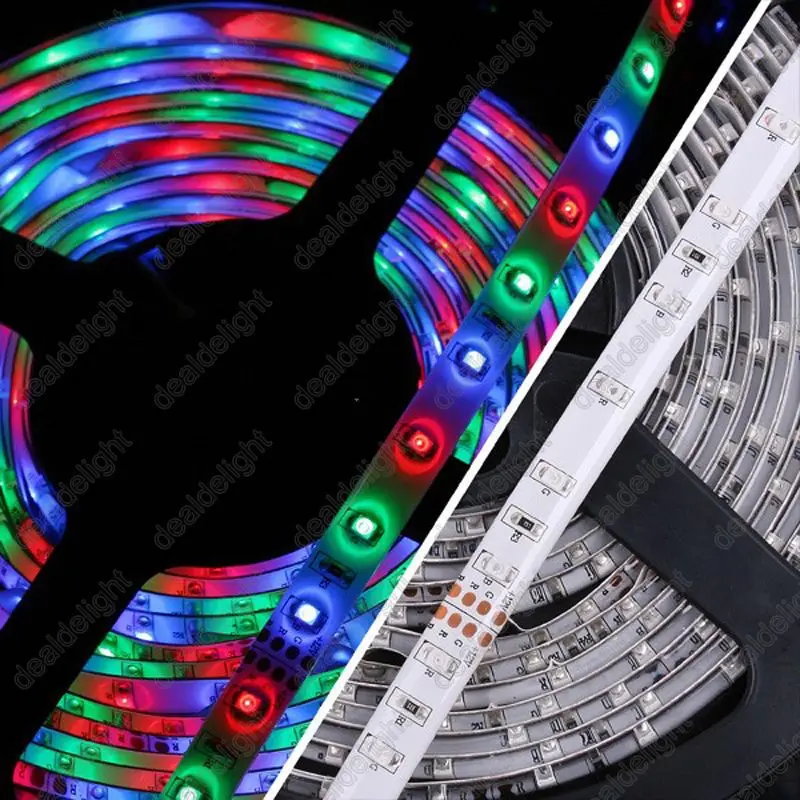 DC12V 5 м/лот 3528 SMD 300 светодиодов эпоксидная смола IP65 водонепроницаемая RGB гибкая