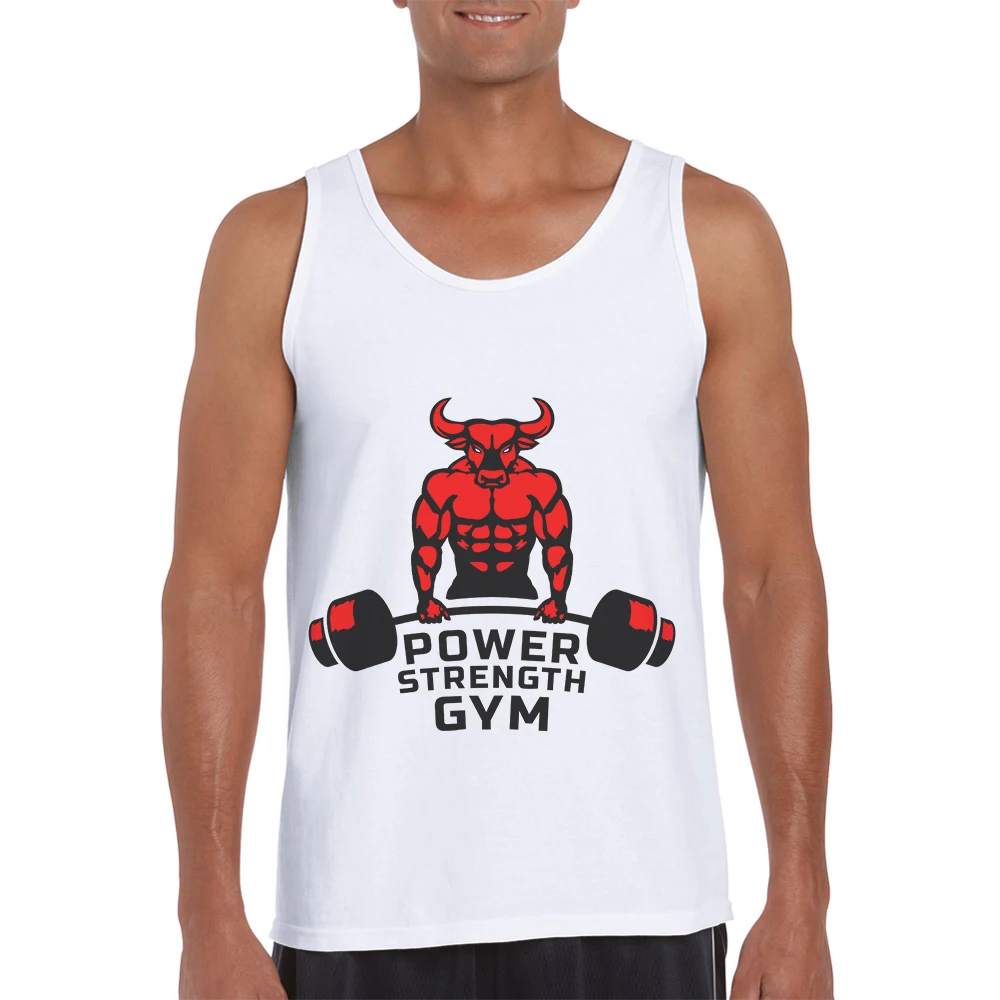 

New Arrival Cotton Mens Tank Tops Gym Male Singlet Sleeveless Shirt Cattle Printing Men Fashion Hipster Vest Camiseta Tirantes