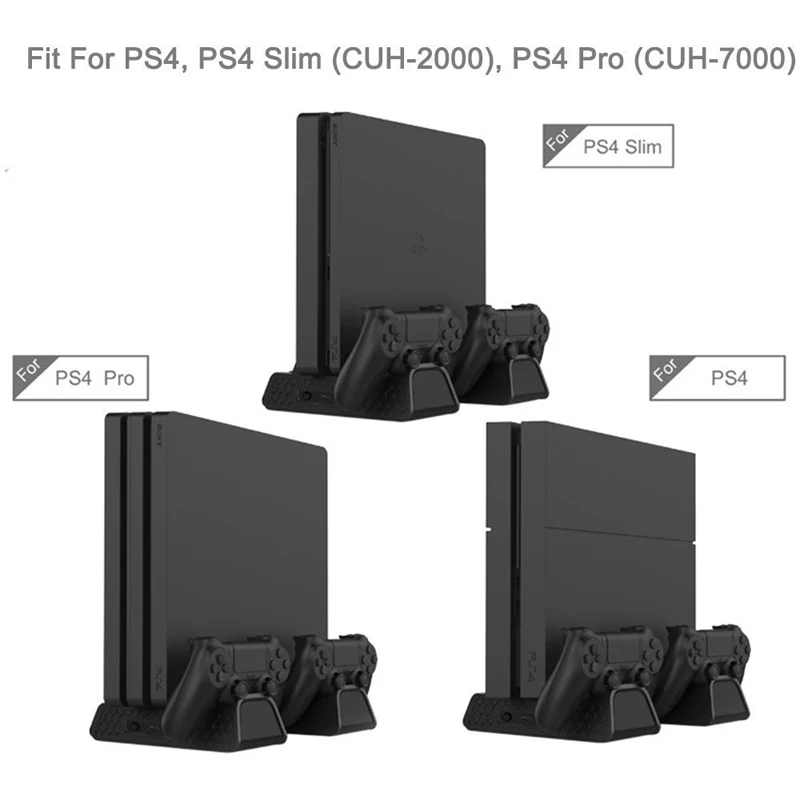 PS4 аксессуары PS4/PS4 Slim/PS4 Pro Вертикальная консоль Вентилятор охлаждения PS4 контроллер зарядное устройство игровой диск Подставка для хранения башня
