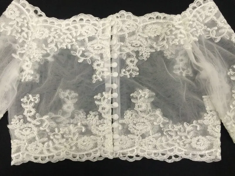 Mariage Аксессуары Свадебные Платья Половина Рукава Аппликация Кружева Свадебное