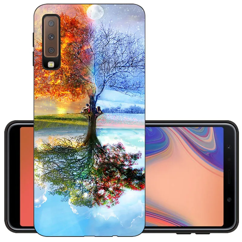 CROWNPRO A7 TPU чехол для samsung Galaxy A 7 A750 мягкий чехол для телефона SM-A750F задняя крышка Черный A7 6," матовый чехол