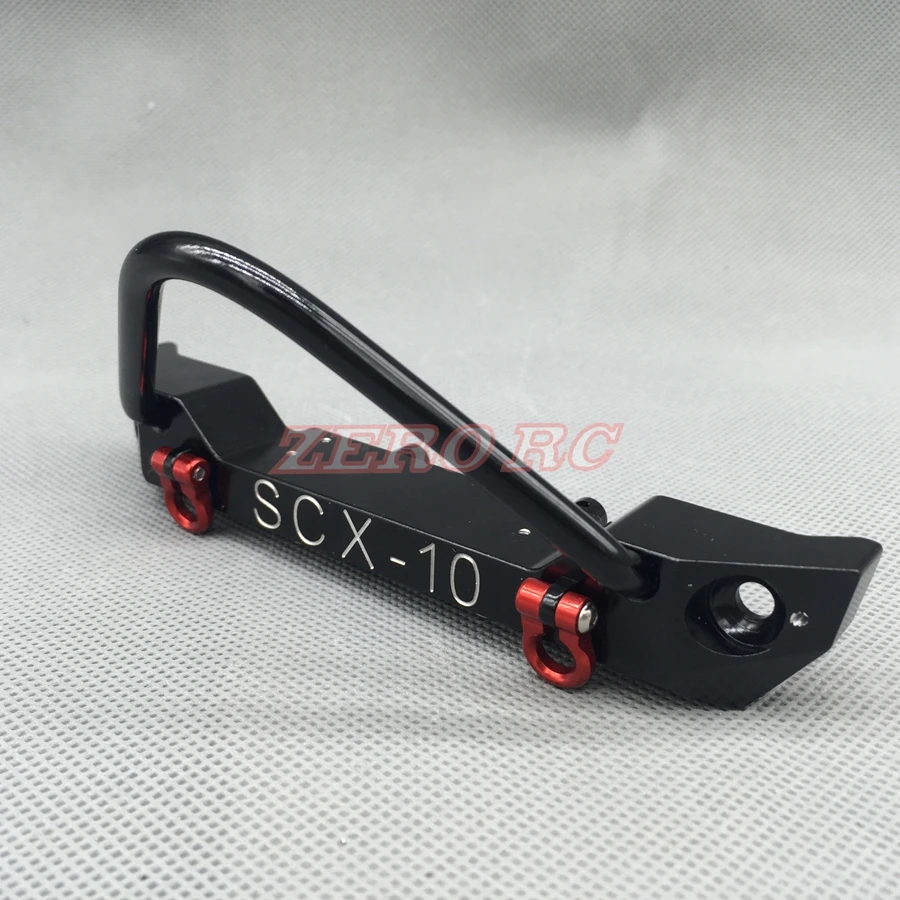 RC 1/10 осевой SCX10 CNC сплав яд передний бампер бык бар с буксирные скобы черный|axial