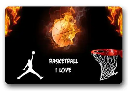 Пользовательские огонь Баскетбол коврик Спальня подушки красная баскетбольная