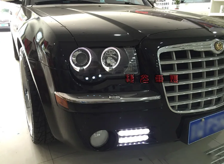 Автомобильный Стайлинг Головной фонарь для Chrysler 300C Chrysler300C фары, светодиодные фары DRL дневные ходовые огни Биксеноновые линзы HID двойной