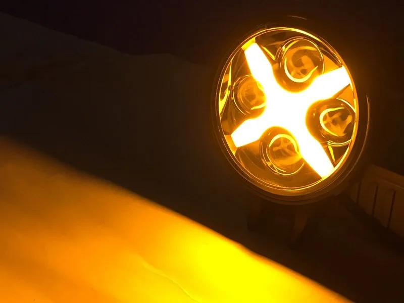 Yellow XX 1 шт. 6 дюймов светодиодный противотуманный светильник Точечный светильник 60 Вт с X угловыми глазами головной светильник для Je ep 4x4 4WD Offroad - Цвет: Yellow XX