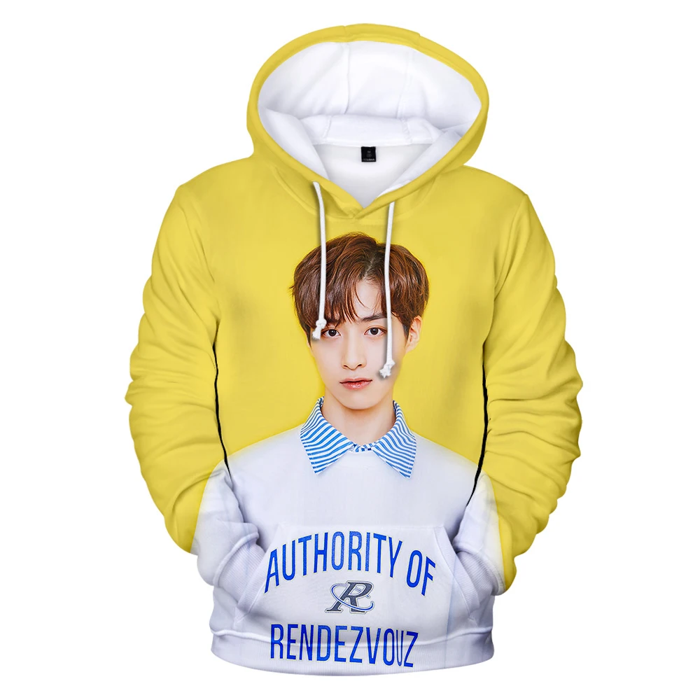 Новые корейские Kpop ONEUS 3D женские свитшоты с капюшоном/мужская толстовка длинным