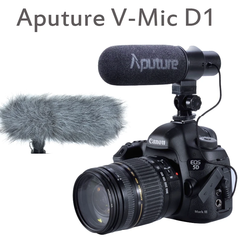 Aputure V-Mic D1 направленный конденсаторный дробовик на камеру микрофон для Canon Nikon Sony
