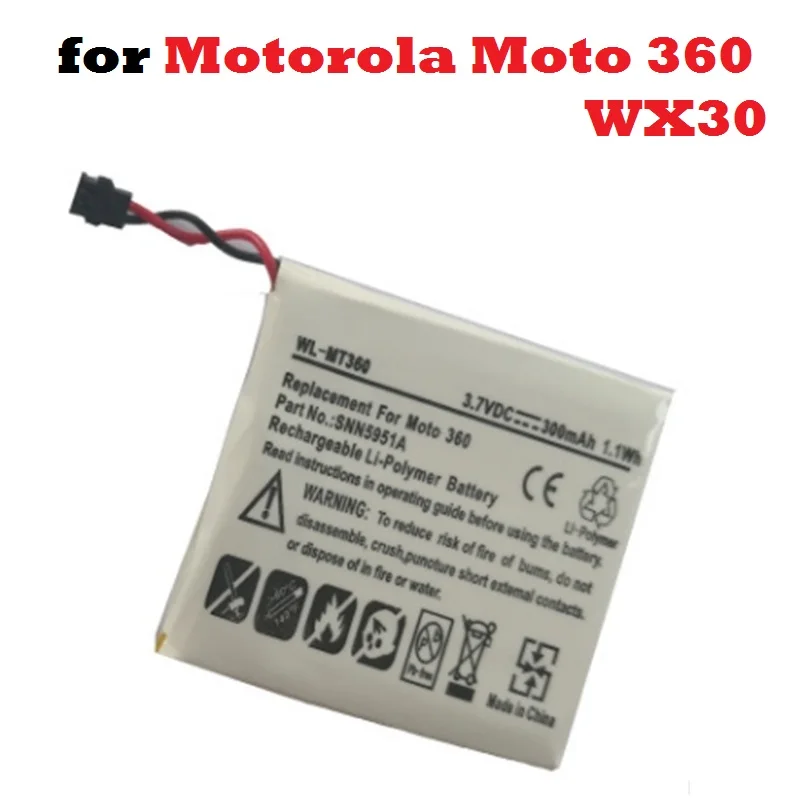 Сменная батарея для Motorola Moto 360 WX30 умные часы Смарт-часы 3 7 V 300mAh литий-полимерный
