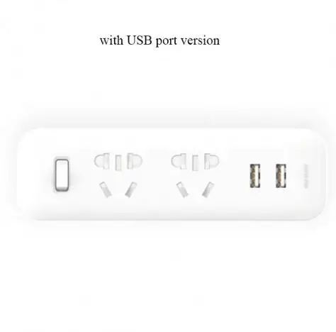 with usb Xiaomi Mijia Мощность полосы конвертер Портативный Подключите зарядное устройство адаптер для Офис 5V 2.1A 2 розетки с 2 портами(стандарт быстрой зарядки H20 - Цвет: with usb
