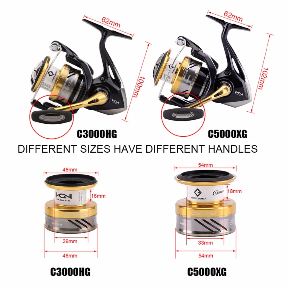 Оригинал SHIMANO NASCI 1000 2500 C3000 C3000HG 4000XG 4000 C5000XG спиннинговая Рыболовная катушка