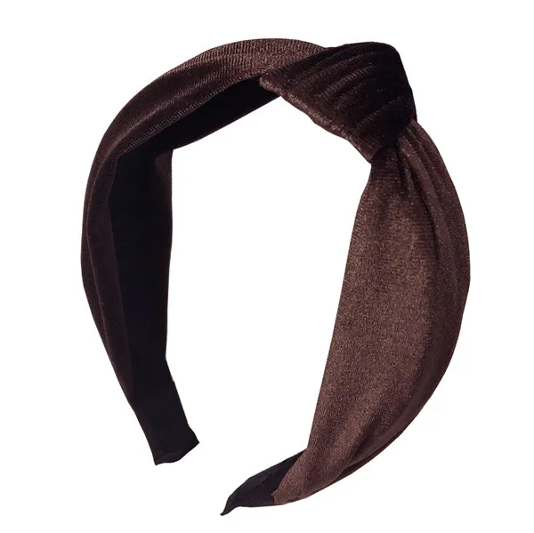 Velvet-850 Удобная Нескользящая повязка для волос, повязка на голову для женщин, девушек, завязанная крестиком, повязка на голову, Тюрбан ручной работы, обруч для волос, аксессуары для волос с бантом - Цвет: Velvet-850