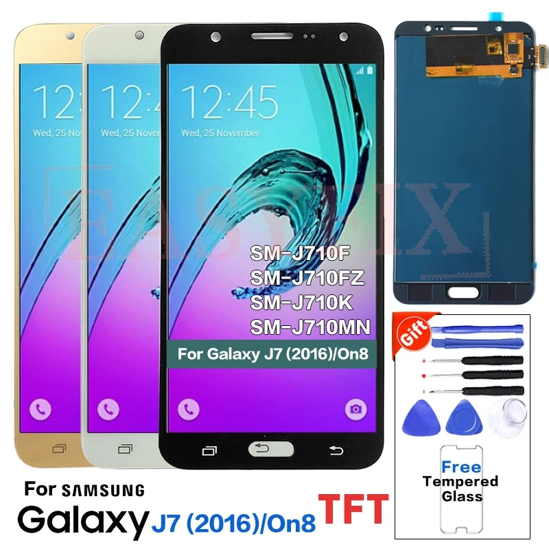 TFT для samsung J7 2016 J710 SM J710F дисплей ЖК экран Замена On8 J710FZ J710K J710MN модуль|Экраны