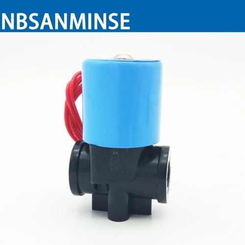 NBSANMINSE SMLC пластиковый диспенсер для воды, мини Соленоидный клапан, 2 способа 1/8, 1/4, 12 мм, 24 В, 12 В, DC, очиститель воды