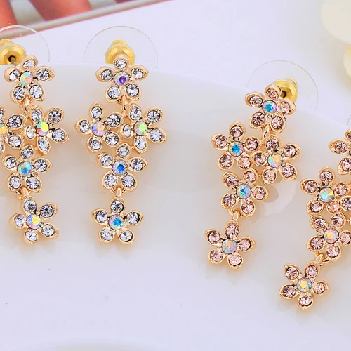 Free shipping fashion earrings 2014 gold plated imitation diamond stud for women gift ear cuff bijoux | Украшения и аксессуары
