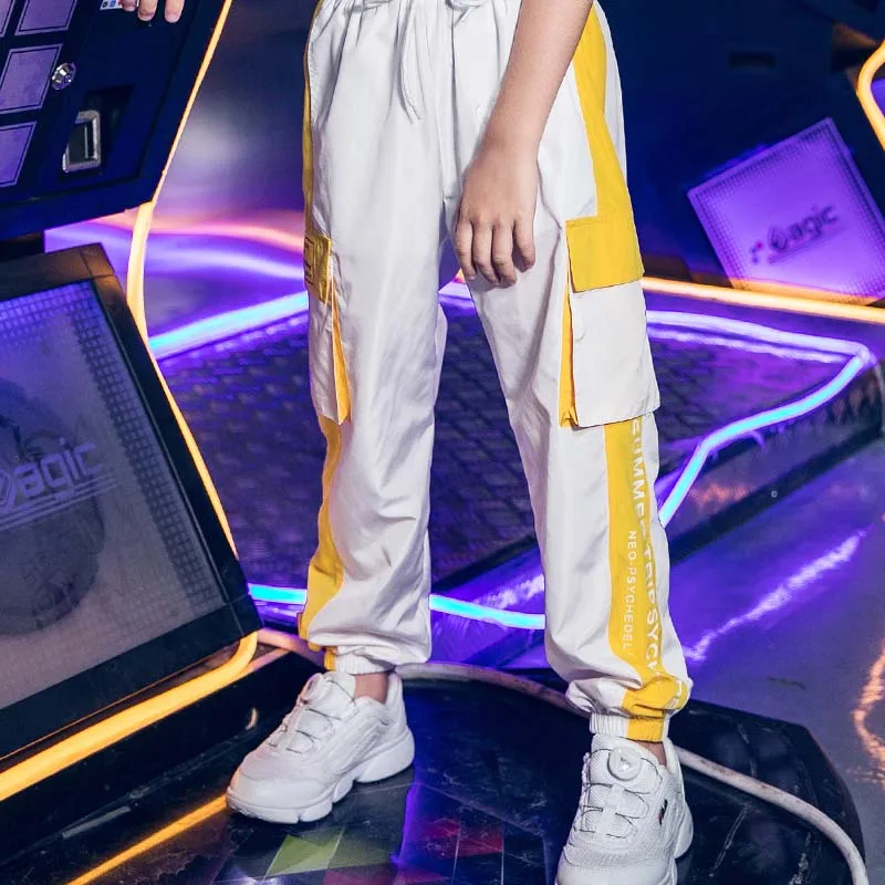 Pants Новые современные костюмы для джазовых танцев; детское платье для сцены; Новая детская одежда в стиле хип-хоп; танцевальные костюмы для девочек; DQS2033 - Цвет: Pants