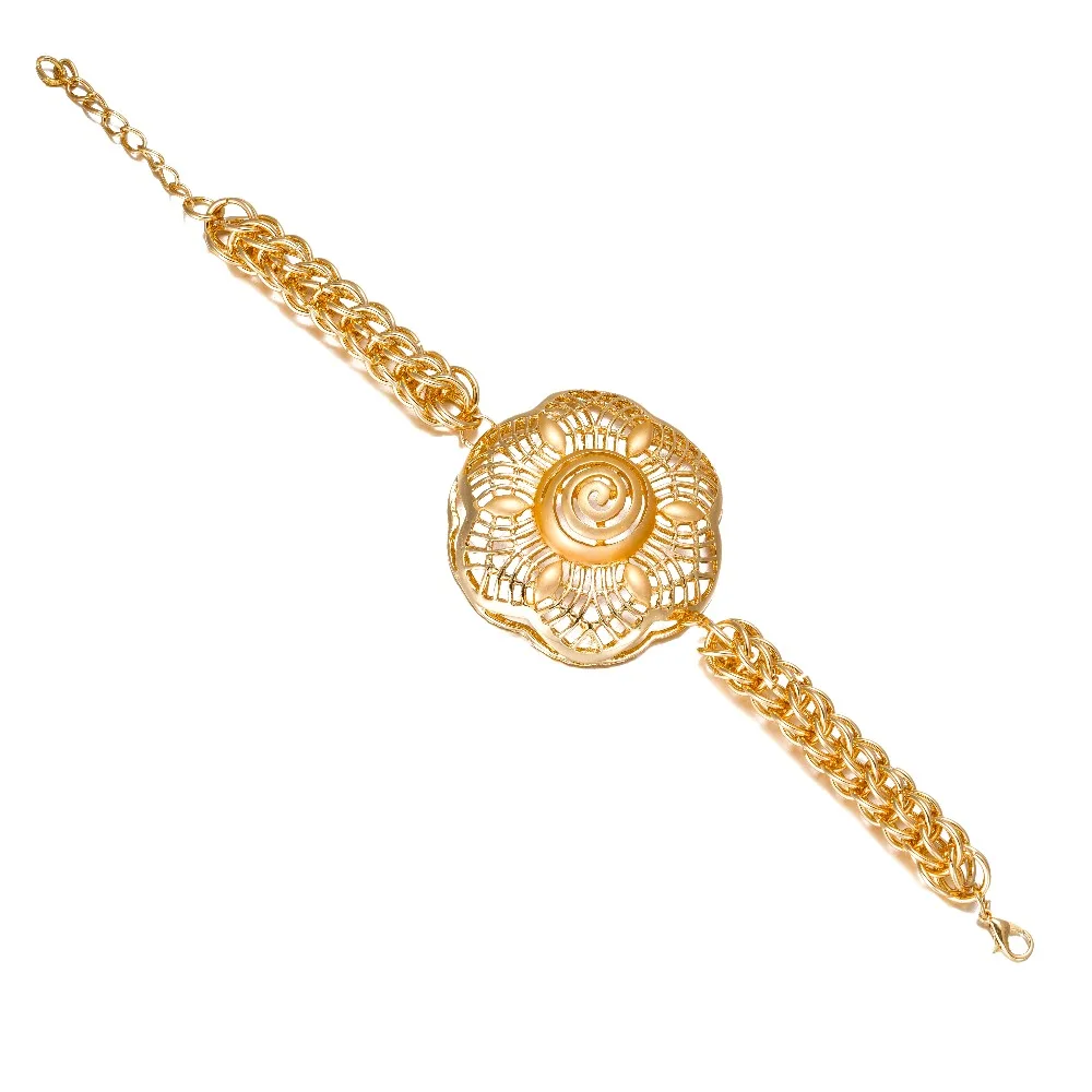 MUKUN 2017 новейшие большие ювелирные наборы из Дубая золотого цвета модные