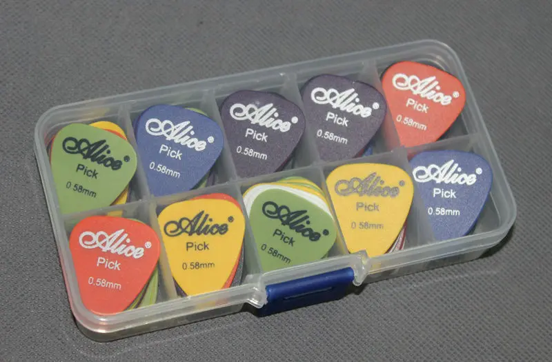 50 шт. плектры для акустической и электрической народной гитары 0 58 мм + 10 ячеек |
