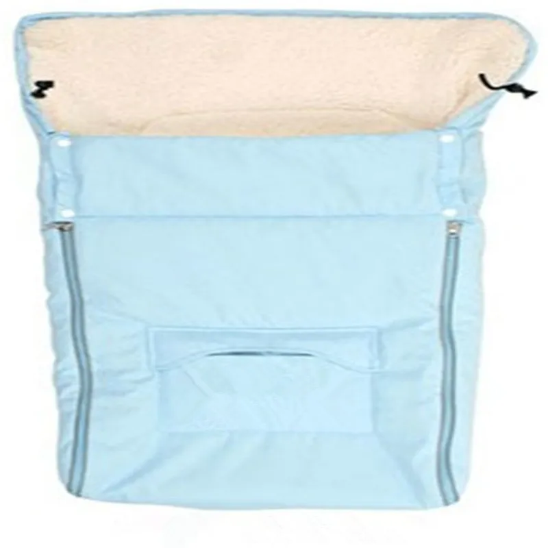 Saco de dormir para cochecito de beb&eacute;, bolsa gruesa de lana artificial, impermeable, 3 colores, alta calidad-3
