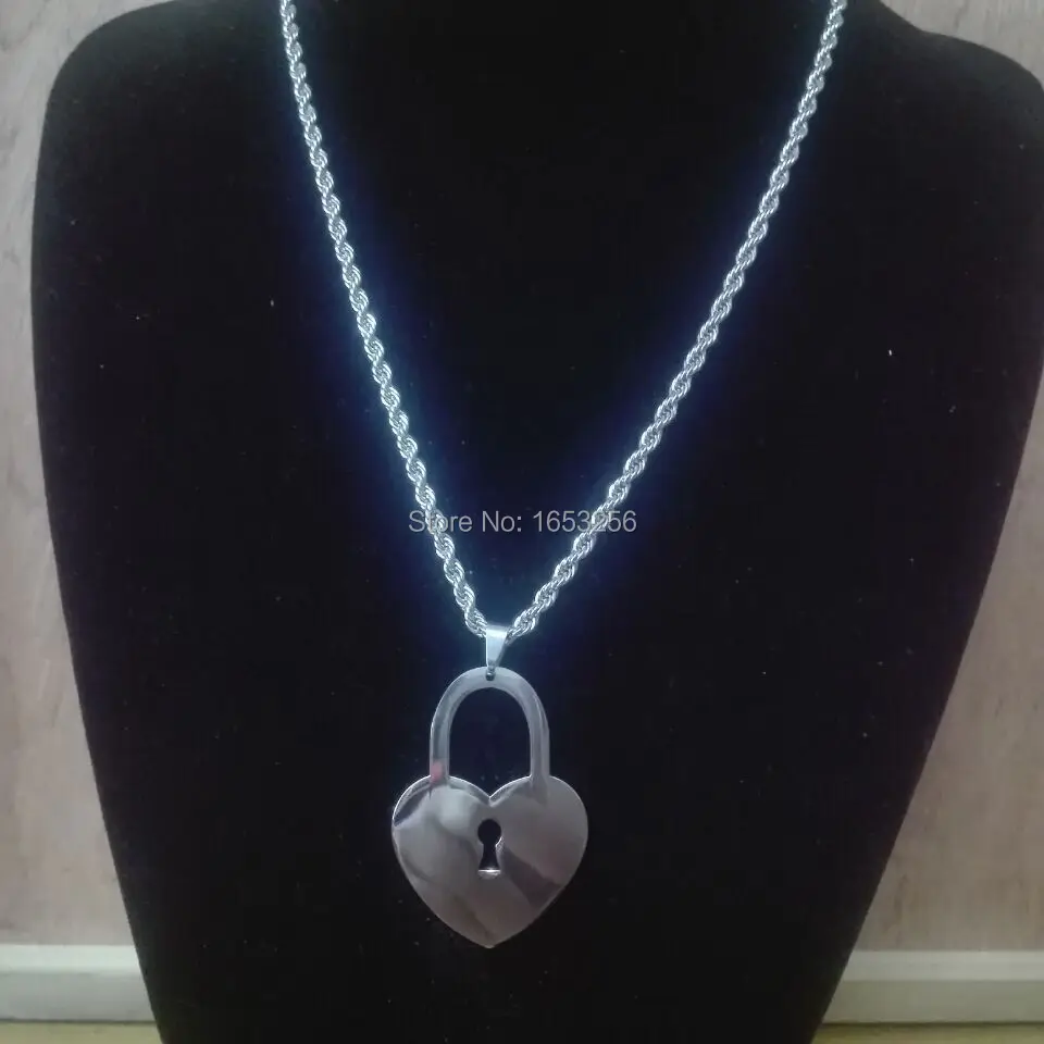 Цепочка с подвеской в виде сердца из нержавеющей стали 2 дюйма 4 мм 22 | Украшения и