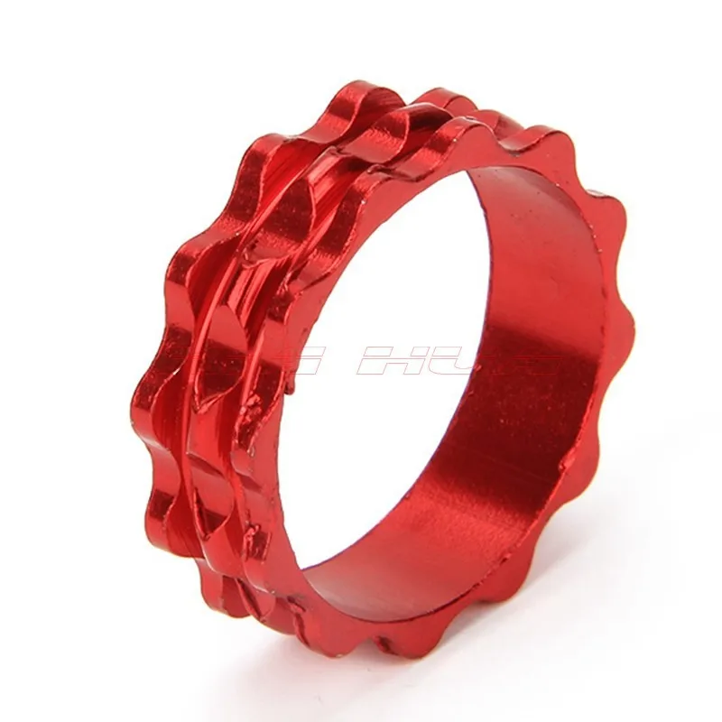 Новый 4 шт. красный велосипед вилки шайба алюминиевого сплава гарнитура