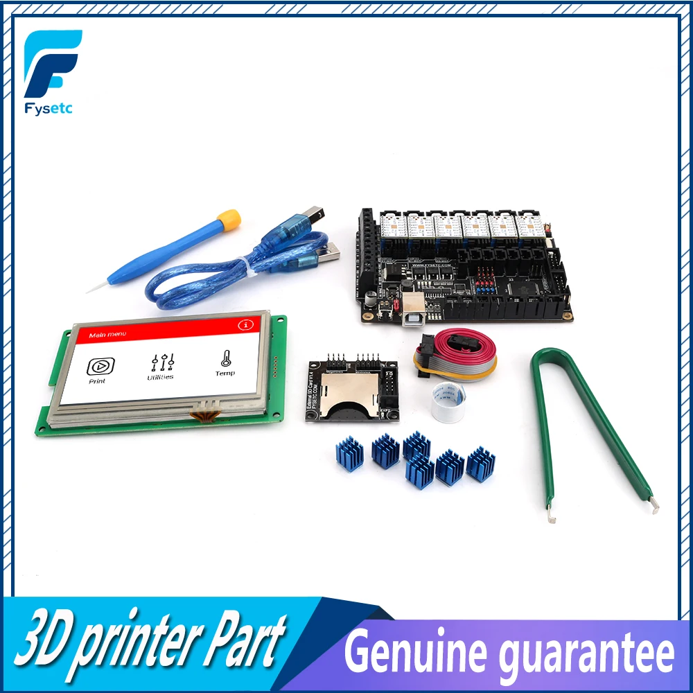 FYSETC F6 V1.3 все-в-одном материнская плата+ 4," сенсорный экран с считыватель SD карт+ 6 шт. TMC2208 V1.2 UART Функция шагового двигателя драйвер