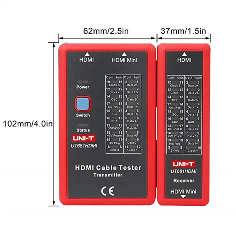 UT681L RJ45/RJ11 Тестер кабеля HDMI/сетевой кабель/телефонная линия/HDMI/MINI HDMI HD Кабельный