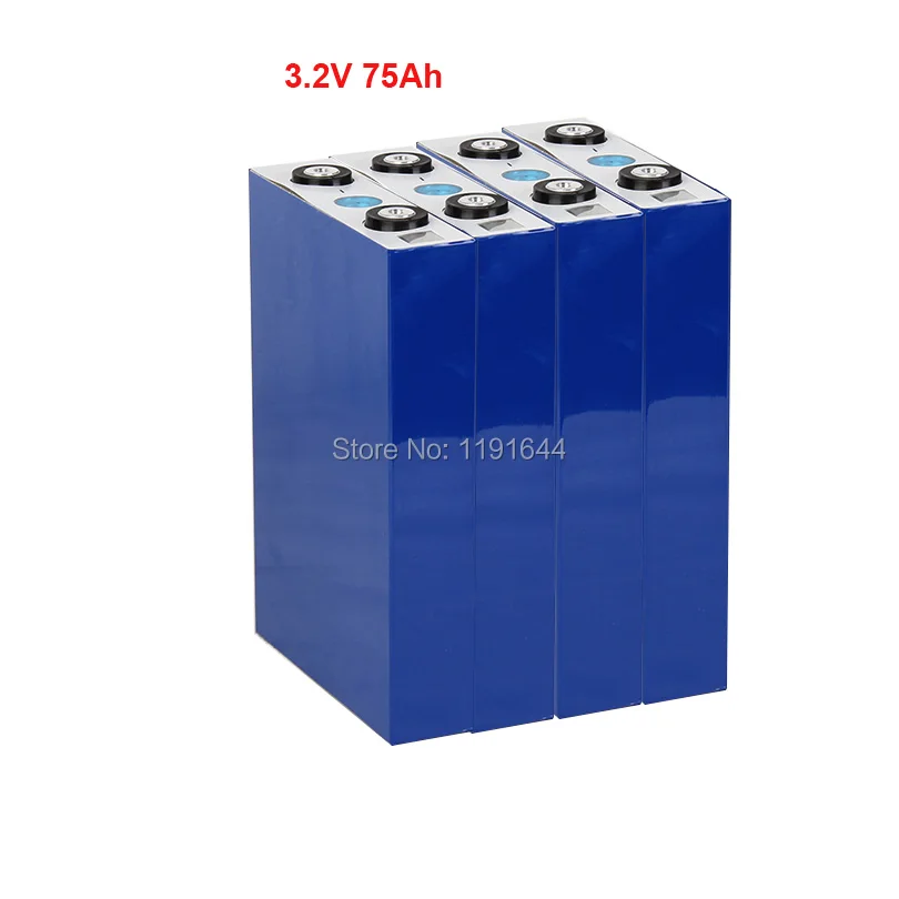 12 шт Высокое качество 3 2 V 75Ah LiFePO4 призматические ячейки 3500 раз жизненный цикл