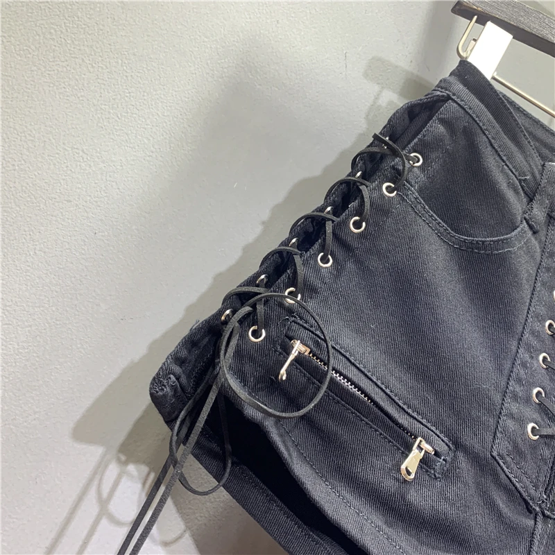Neploe Высокая талия Свободные женские шорты Твердые Drawstring модные короткие мягкие повседневные Прямые джинсы шорты Лето 45423