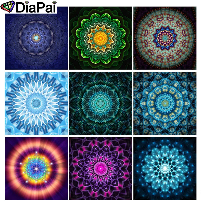 

DIAPAI Diamond Painting 5D DIY Full Square/Round Drill "Religious Mandala" 3D Embroidery Cross Stitch 5D Decor Gift