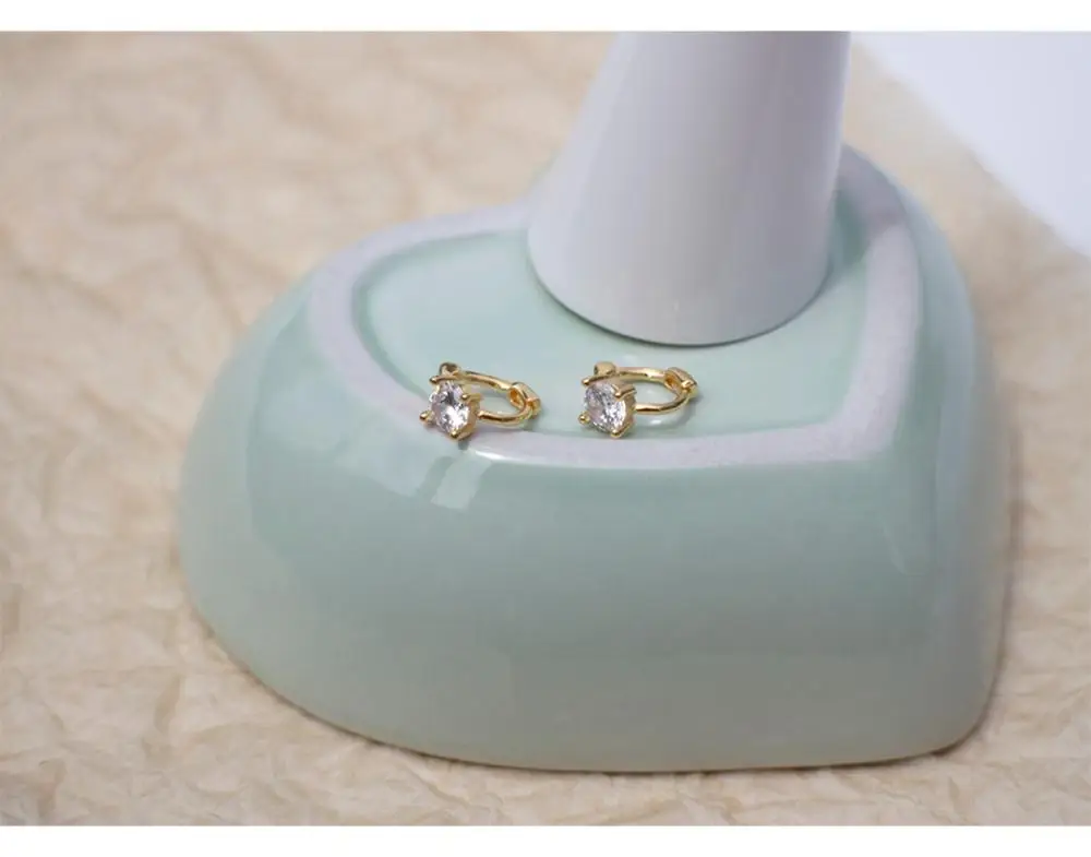 Серьги из стерлингового серебра 925 пробы, модные серьги из циркония, мини серьги с пряжкой, милые тренды, дикие мужские и женские серебряные ювелирные изделия для мальчиков и девочек