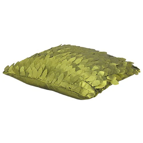 1 x атласная наволочка с рисунком листьев 43x43 см оливково зеленый|satin pillow case|pillow