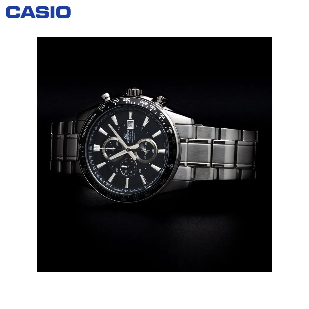 Наручные часы Casio EF 547D 1A1 мужские с кварцевым хронографом на браслете|Мужские