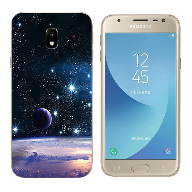 Чехол для телефона Samsung Galaxy J3 2017 J330F Pro (версия ЕС) чехол с принтом &quotдиск&quot Мягкий