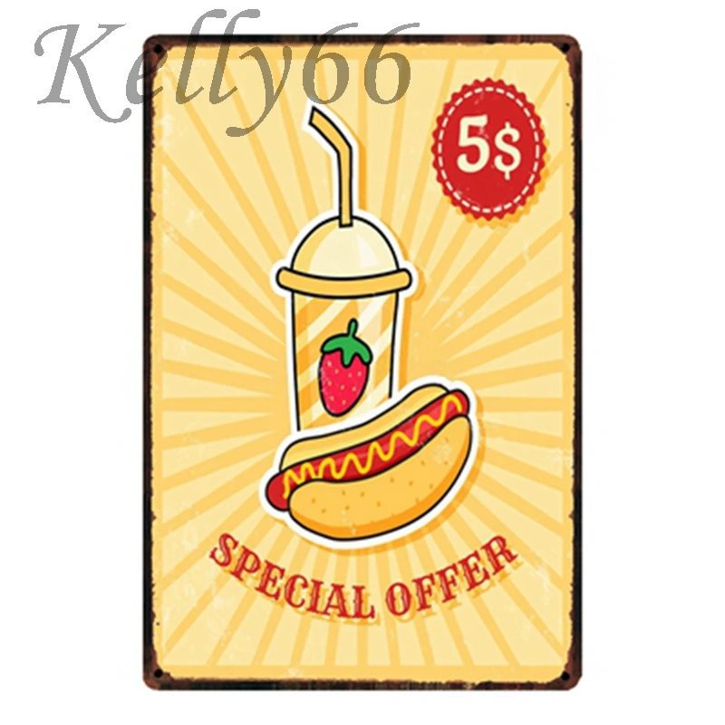 

[ Kelly66 ] SPECIAL OFFER Vintage Metal Sign Tin Poster Home Decor Bar Wall Art Painting 20*30 CM Size y-1482