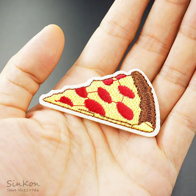 Нашивки с вышивкой пицца (Размер: 3 5X6 0 см)|badge embroidered|patch aa patch |