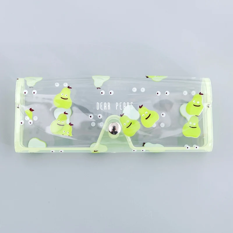 Pear Футляры для очков, цветные футляры для очков 15*6 см, портативная прозрачная дешевая сумка, коробка для солнцезащитных очков, очки для чтения, близорукости - Цвет: Pear