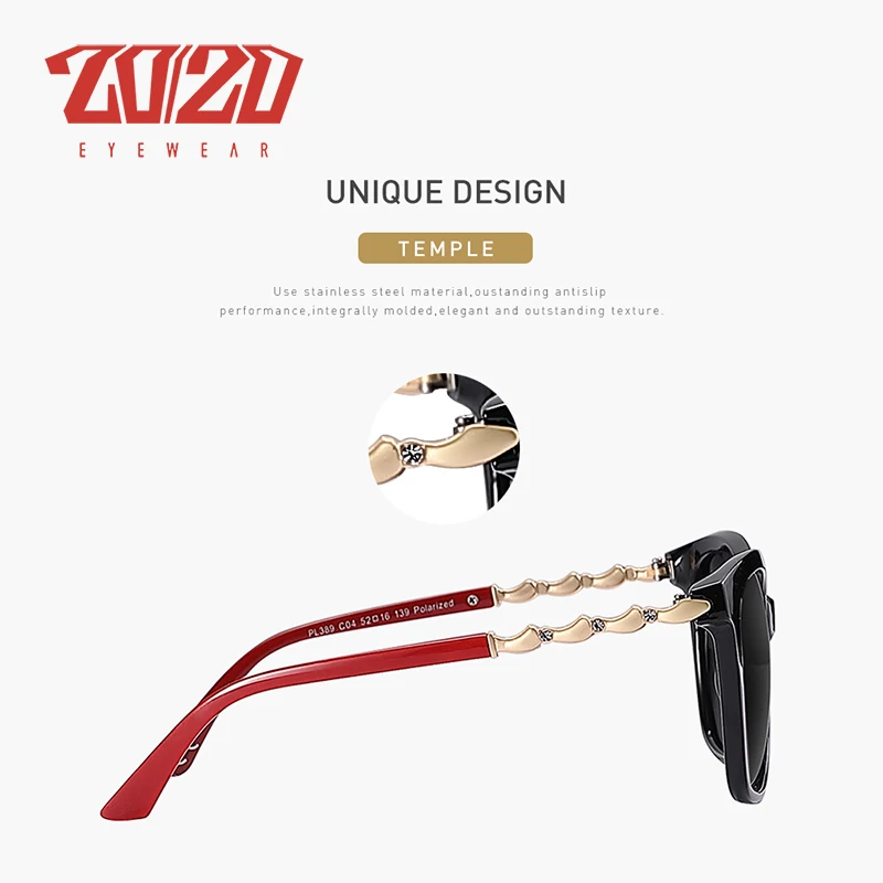 20/20 Бренд-Дизайн Поляризованные Солнцезащитные Очки Женщины Градиент Линзы